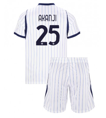 Inter Milan Manuel Akanji #25 Udebanetrøje Børn 2026-27 Kortærmet (+ Korte bukser)